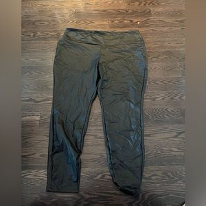 Faux leather pants tights  (high waist band)